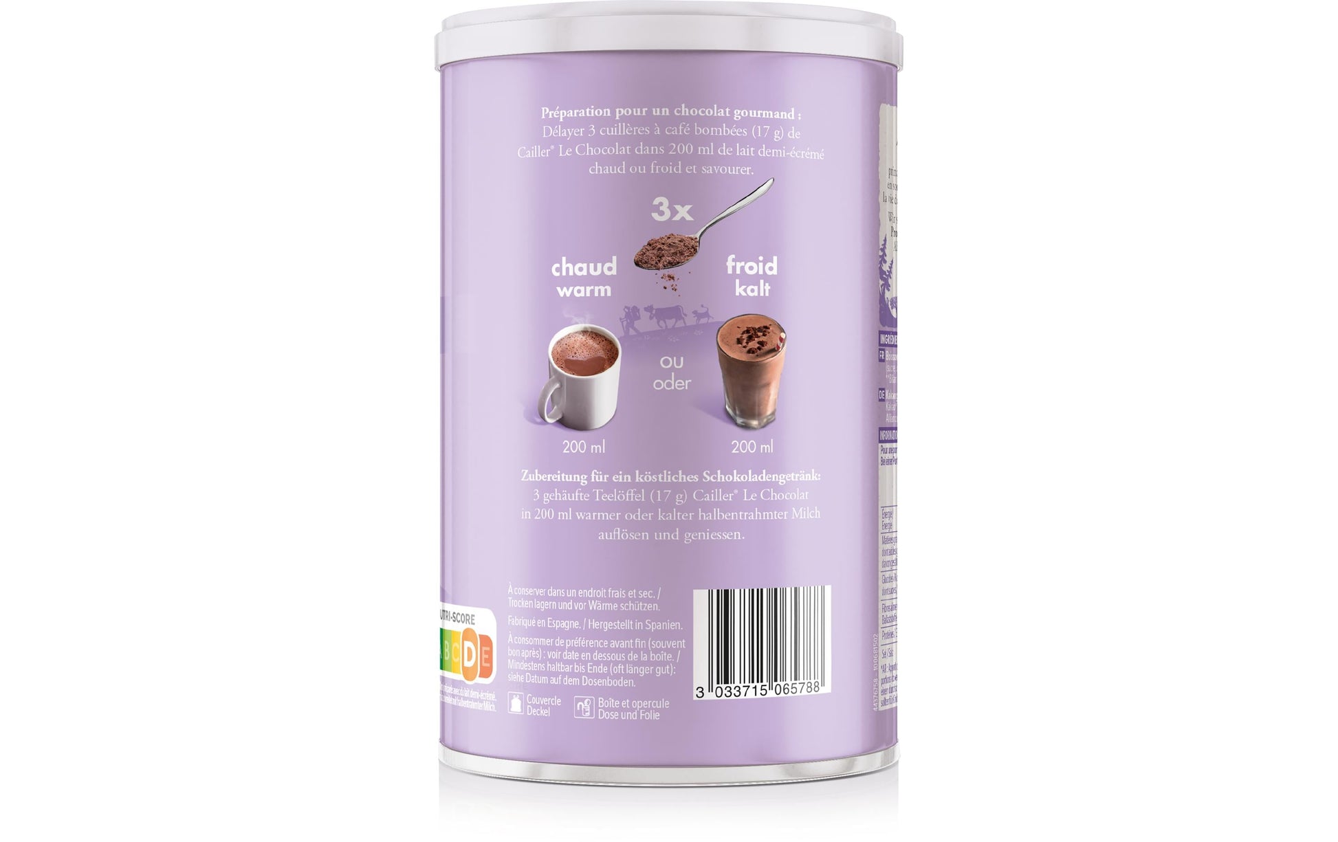 Cailler Trinkschokolade Schokoladenpulver – 500 g