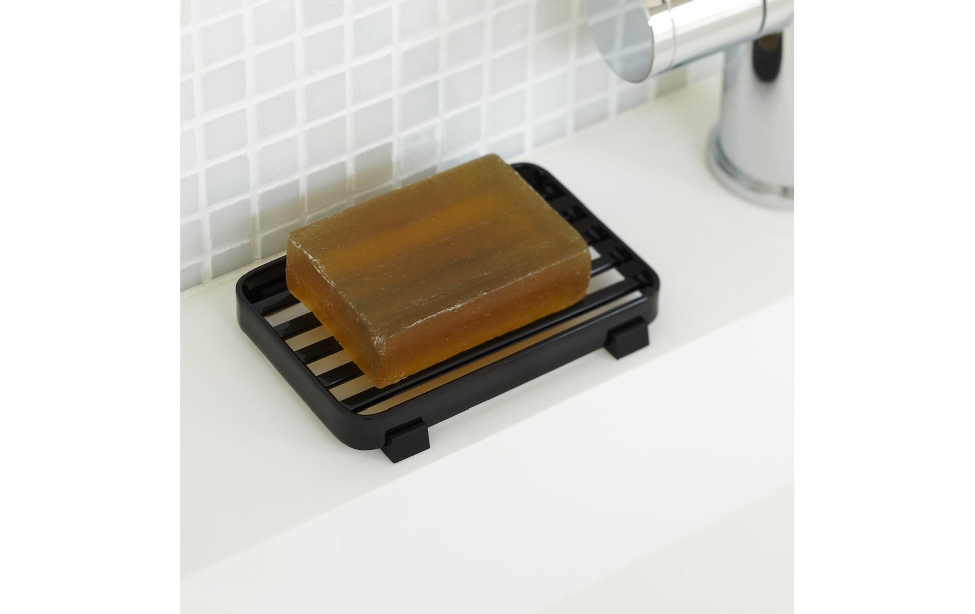 Yamazaki Seifenschale – 7,5×11×1,2 cm, Stahl, Schwarz