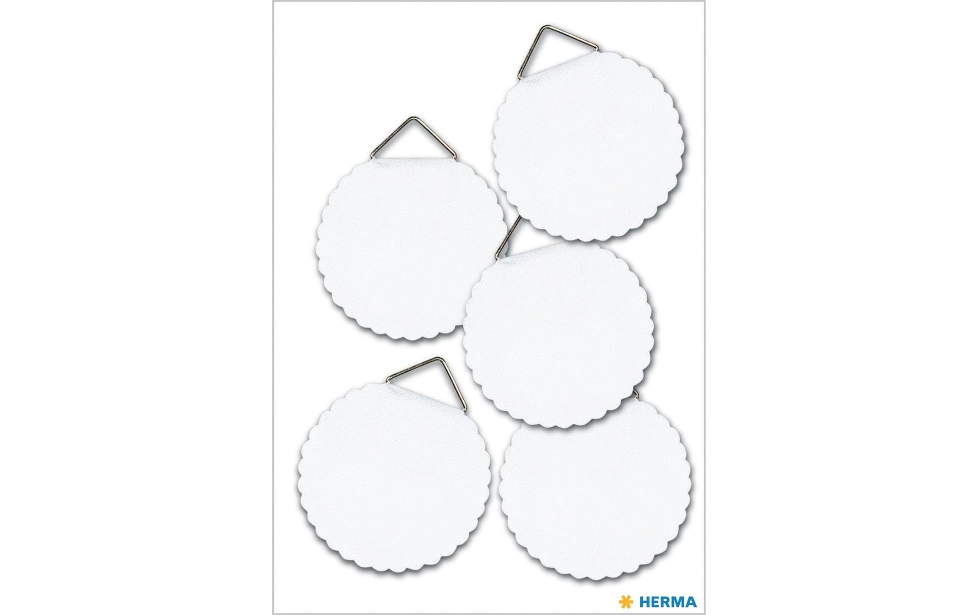 HERMA Bildaufhänger – Ø 45 mm, weiss, Papier/Draht, 6er-Pack