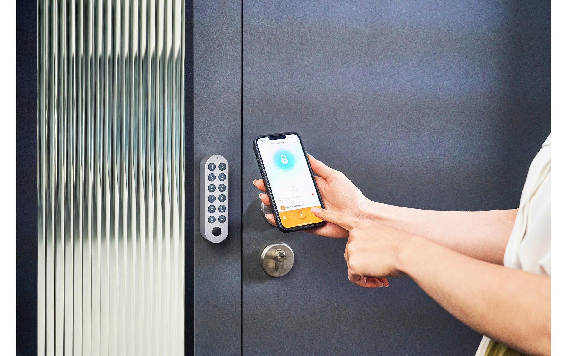 LOCKIN Smart Lock G30 – für Türe, 60 × 56 × 130 mm, grau