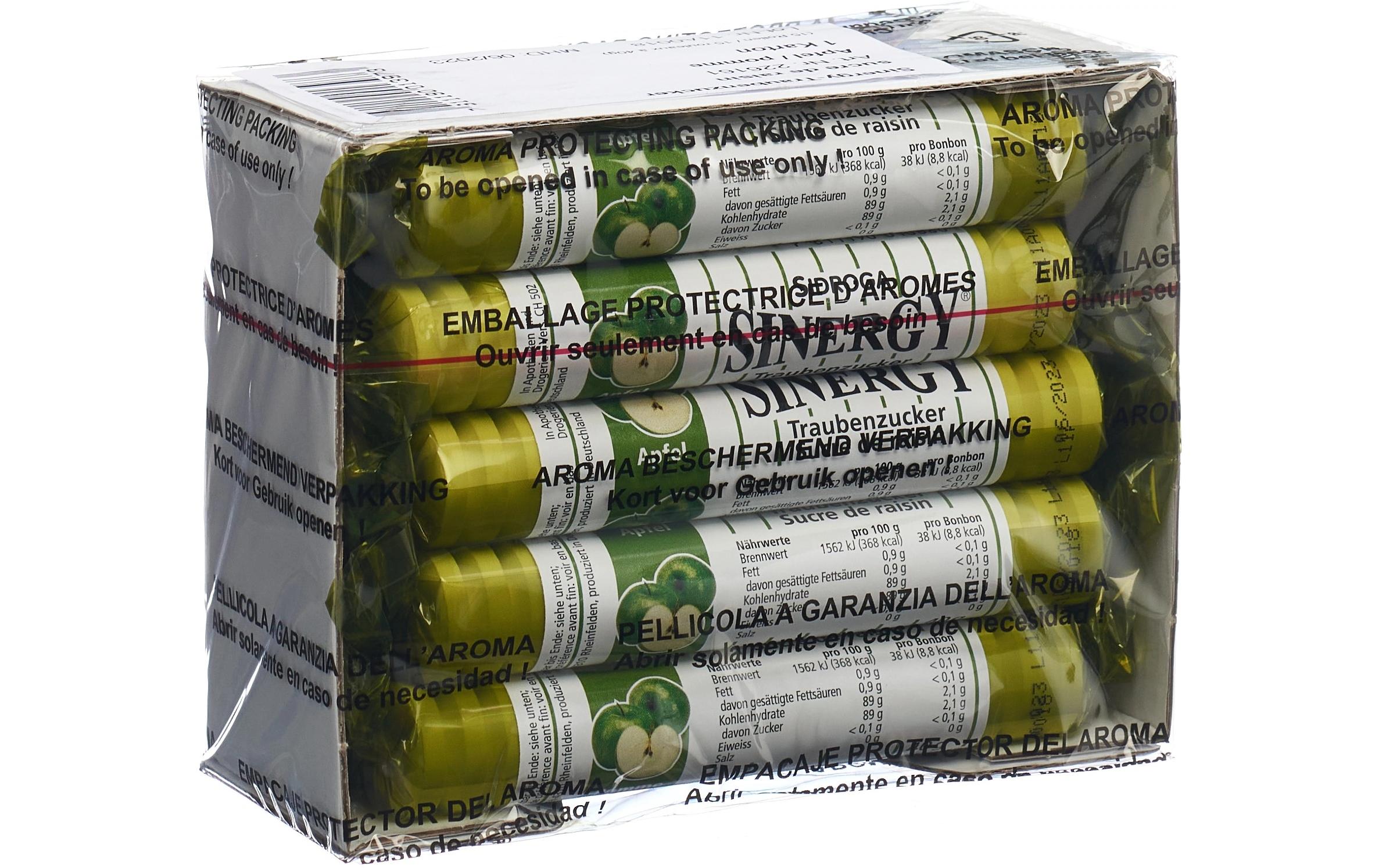 Sinergy Traubenzucker – Apfel – 15 × 40 g