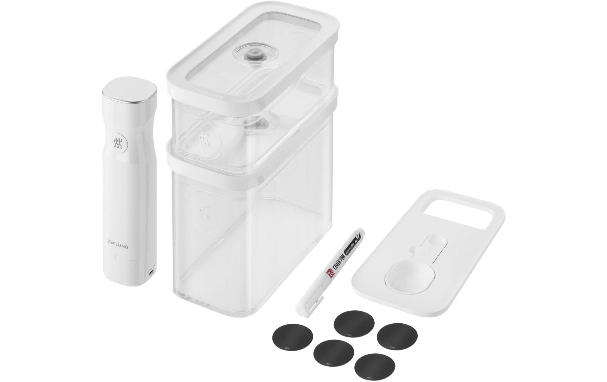 ZWILLING Vakuumbehälter Fresh & Save CUBE StarterSet – 320 ml, für Fresh & Save CUBE, Kunststoff, Weiss