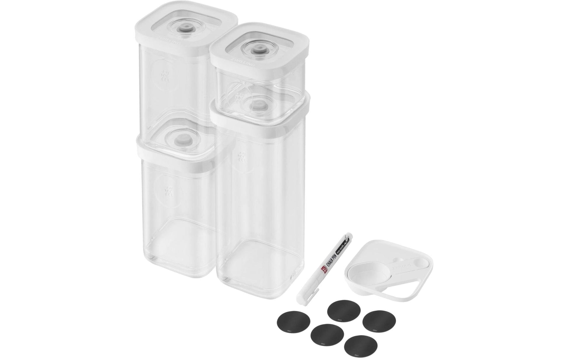 ZWILLING Behälter Set Cube Box S – 320 ml, 825 ml, 1,3 l – für Vakuumierer, 6 Stk.
