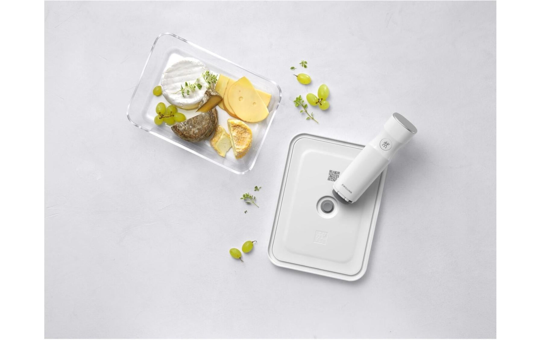 ZWILLING Vakuumbox (Kühlschrankbox) – 2 l, 18,1 × 24,1 × 9,7 cm – für Kühlschrank, Glas