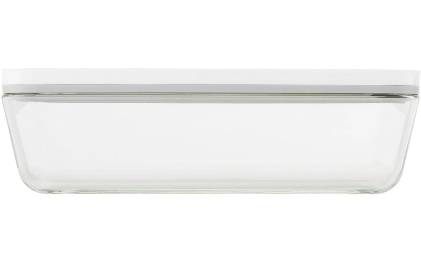 ZWILLING Vakuumbehälter Fresh & Save – 20 × 29,2 × 9,7 cm, 2,85 l – für Vakuumierer, Glas, Grau/Transparent