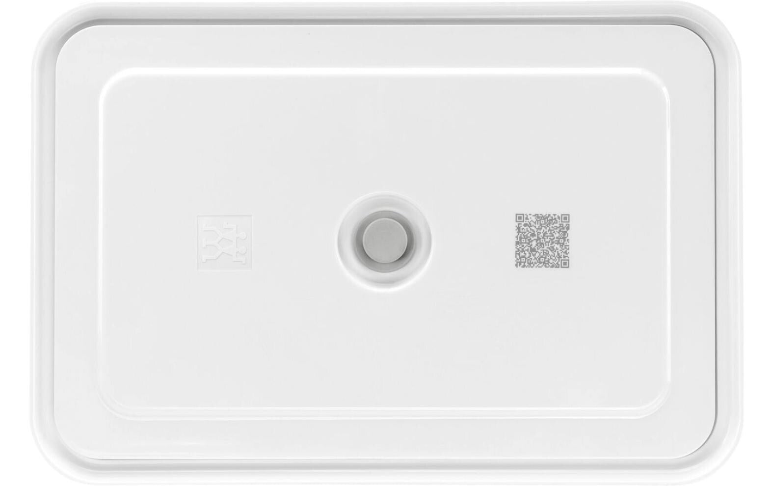 ZWILLING Vakuumbehälter Fresh & Save – 20 × 29,2 × 9,7 cm, 2,85 l – für Vakuumierer, Glas, Grau/Transparent