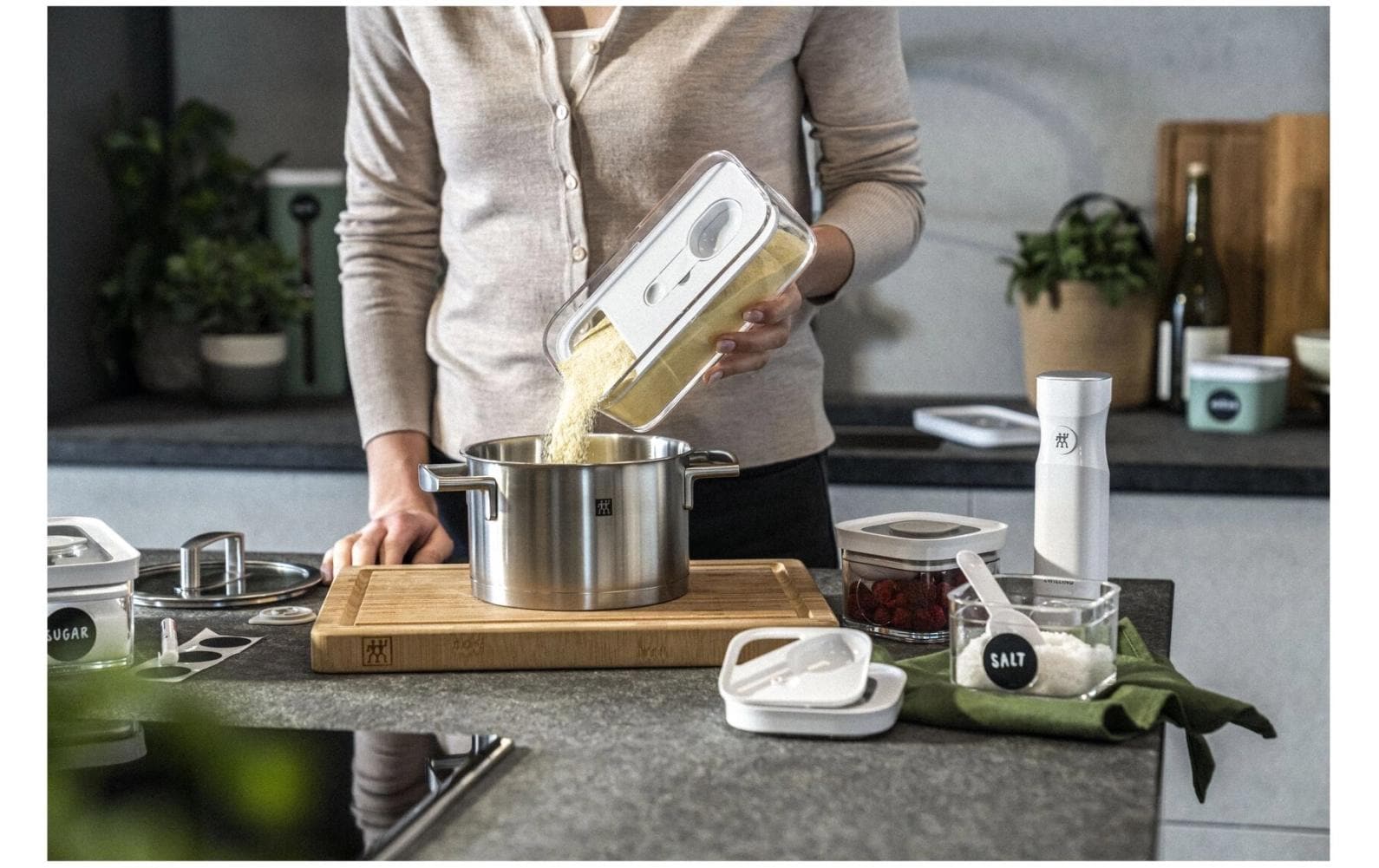ZWILLING Behälter Fresh & Save CUBE Box Set M – 5,4 l – für Vakuumierer, 5 Stk.