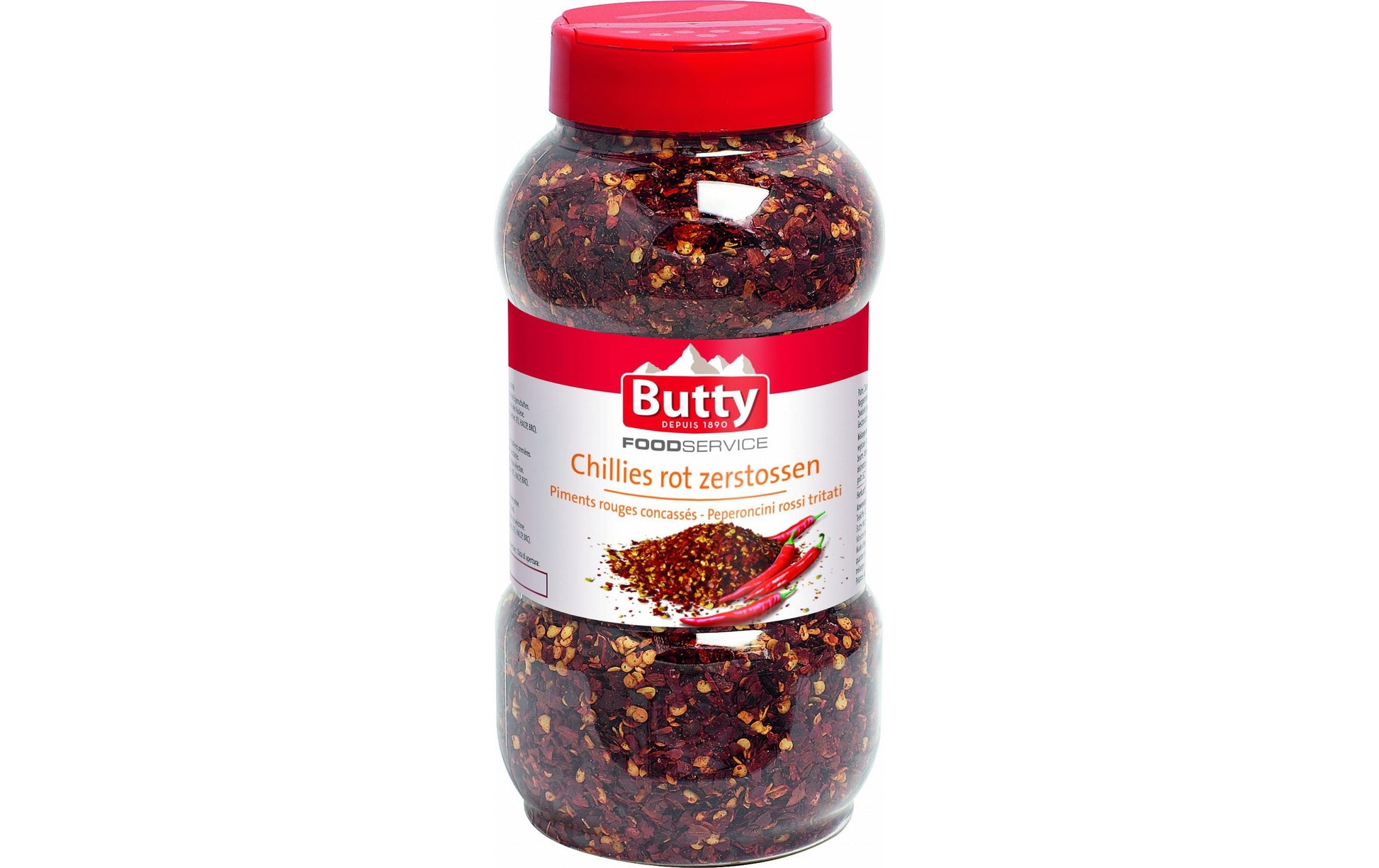 Butty Chili, rot, zerstossen – 330 g