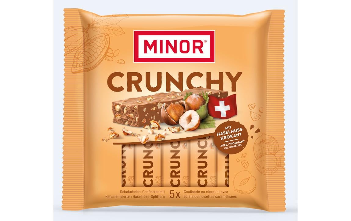 Minor Crunchy Nüsse & Kerne – Haselnusskrokant – 5 × 22 g