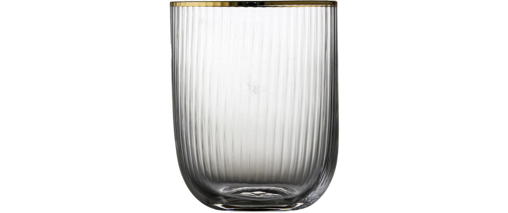 Lyngby Glas Trinkglas Palermo – 4er Set, 350 ml, Glas, Transparent/Gold