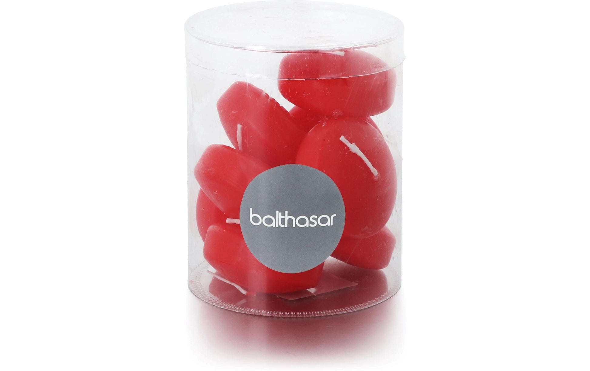 Balthasar Schwimmkerzen – Ø 4,9 × 2,8 cm – Paraffin, Rot – 8-teilig