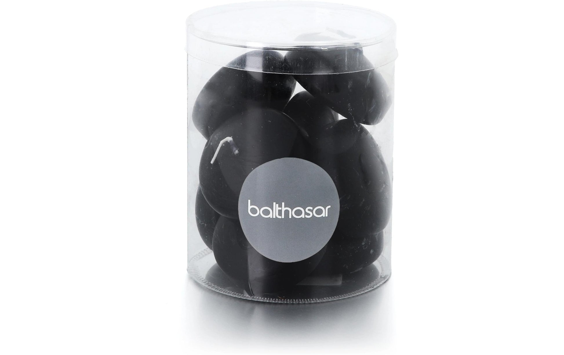 Balthasar Schwimmkerzen – Ø 4,9 × 2,8 cm – Paraffin, Schwarz – 8-teilig