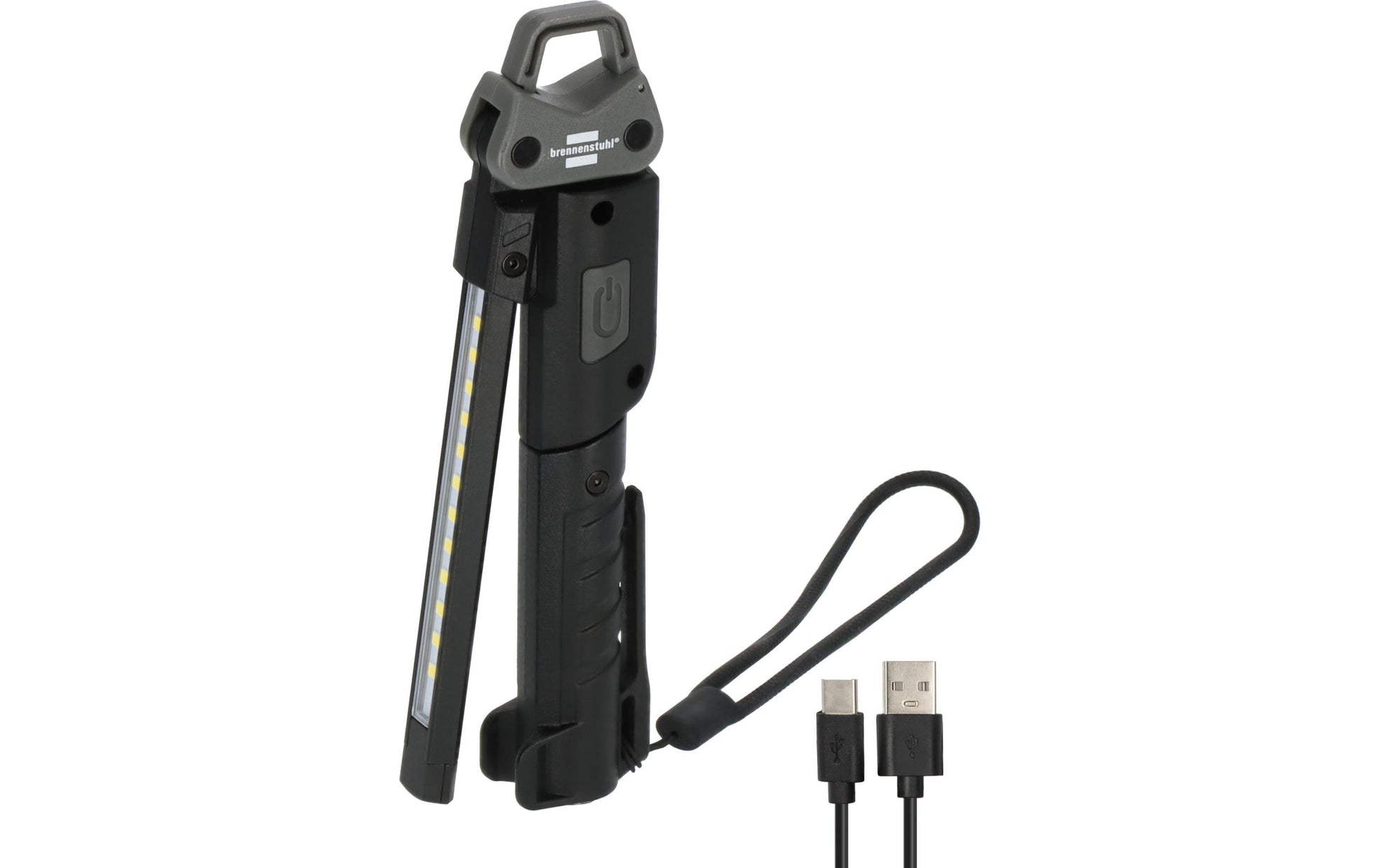 Brennenstuhl Taschenlampe 1173730002 – 400 lm, Akku 800 mAh, USB-C, IP20 – Schwarz