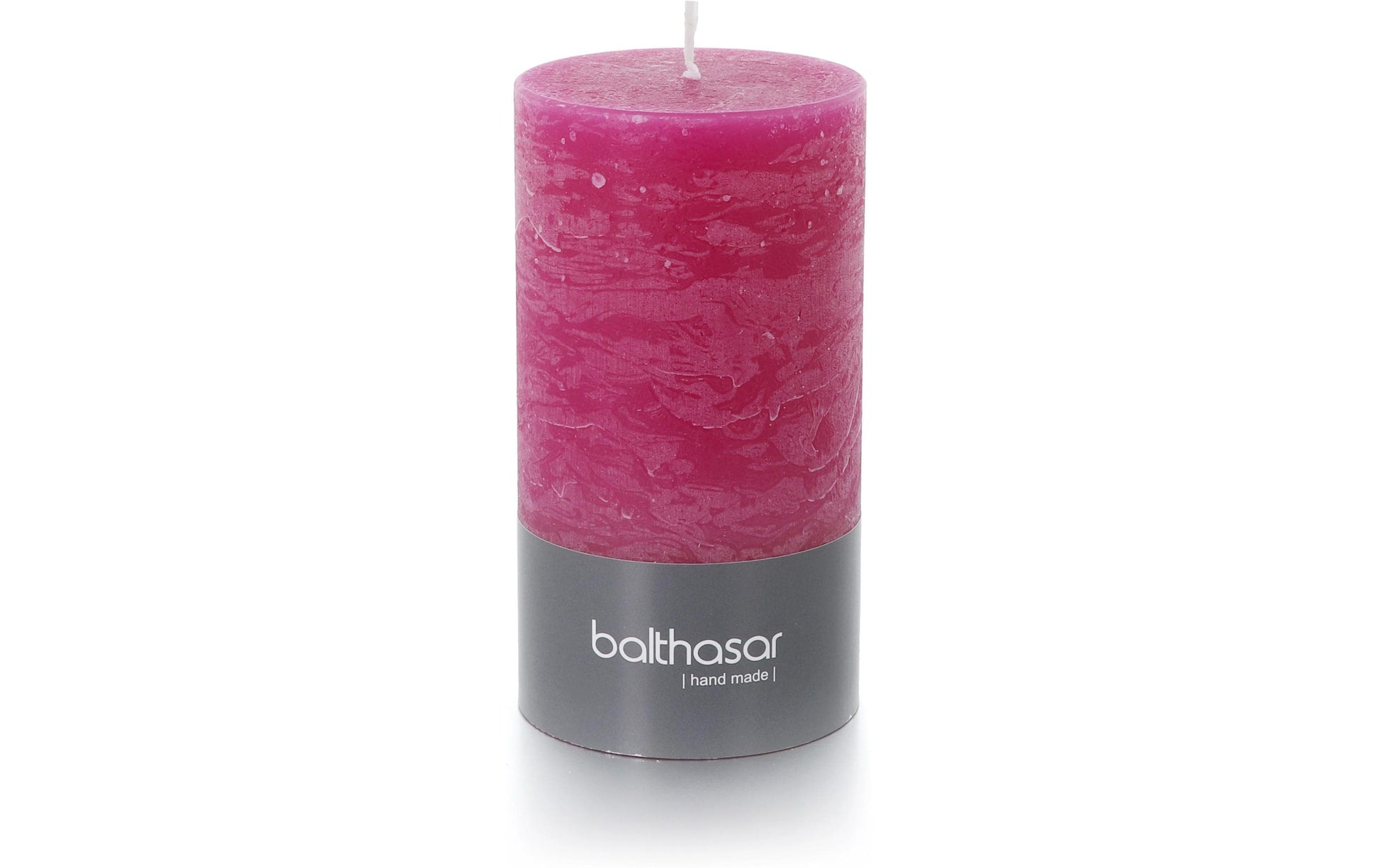 Balthasar Zylinderkerze – Ø 7 × 13 cm – Paraffin, Himbeer – 60 h