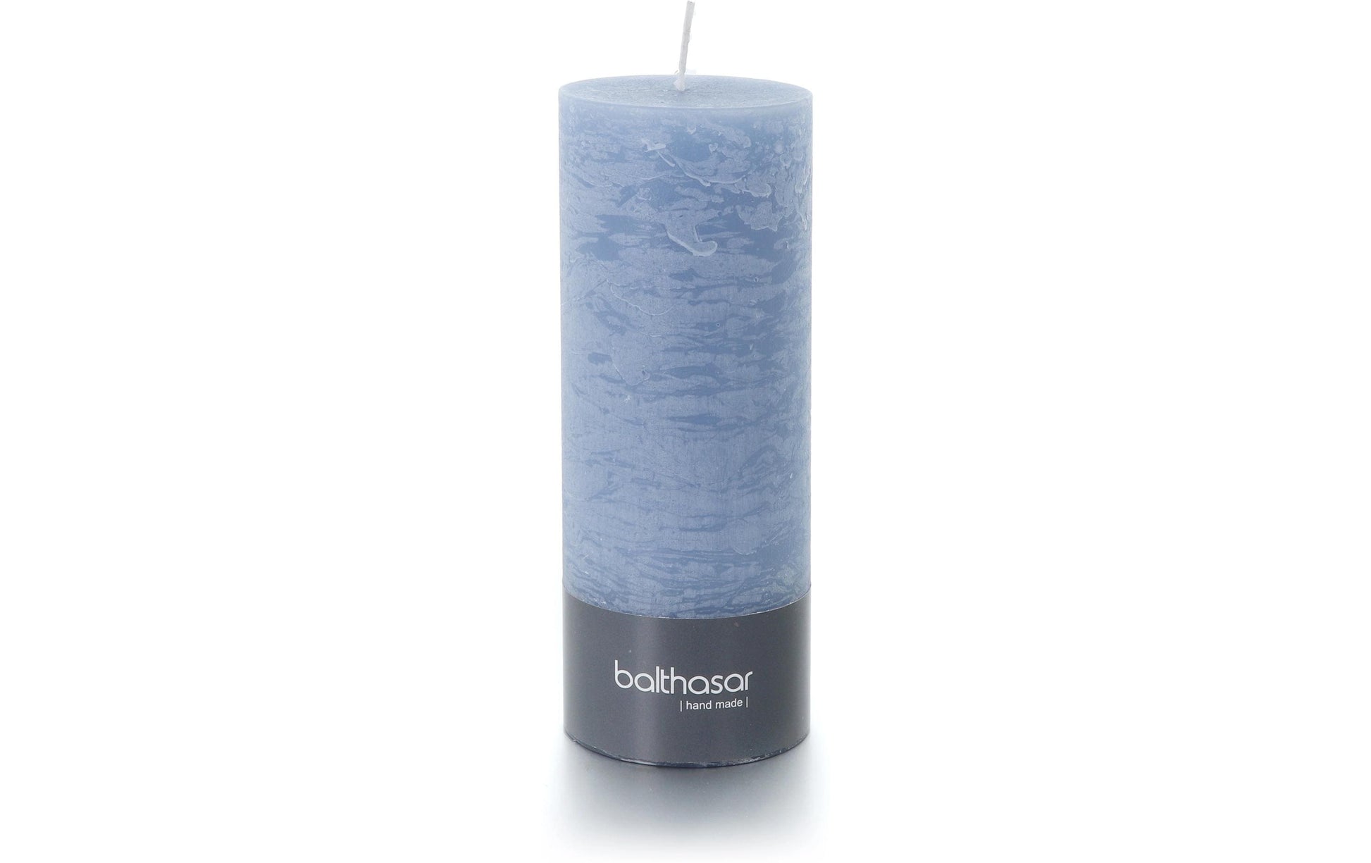 Balthasar Zylinderkerze – Ø 7 × 18 cm, Paraffin, Jeansblau – 85 h