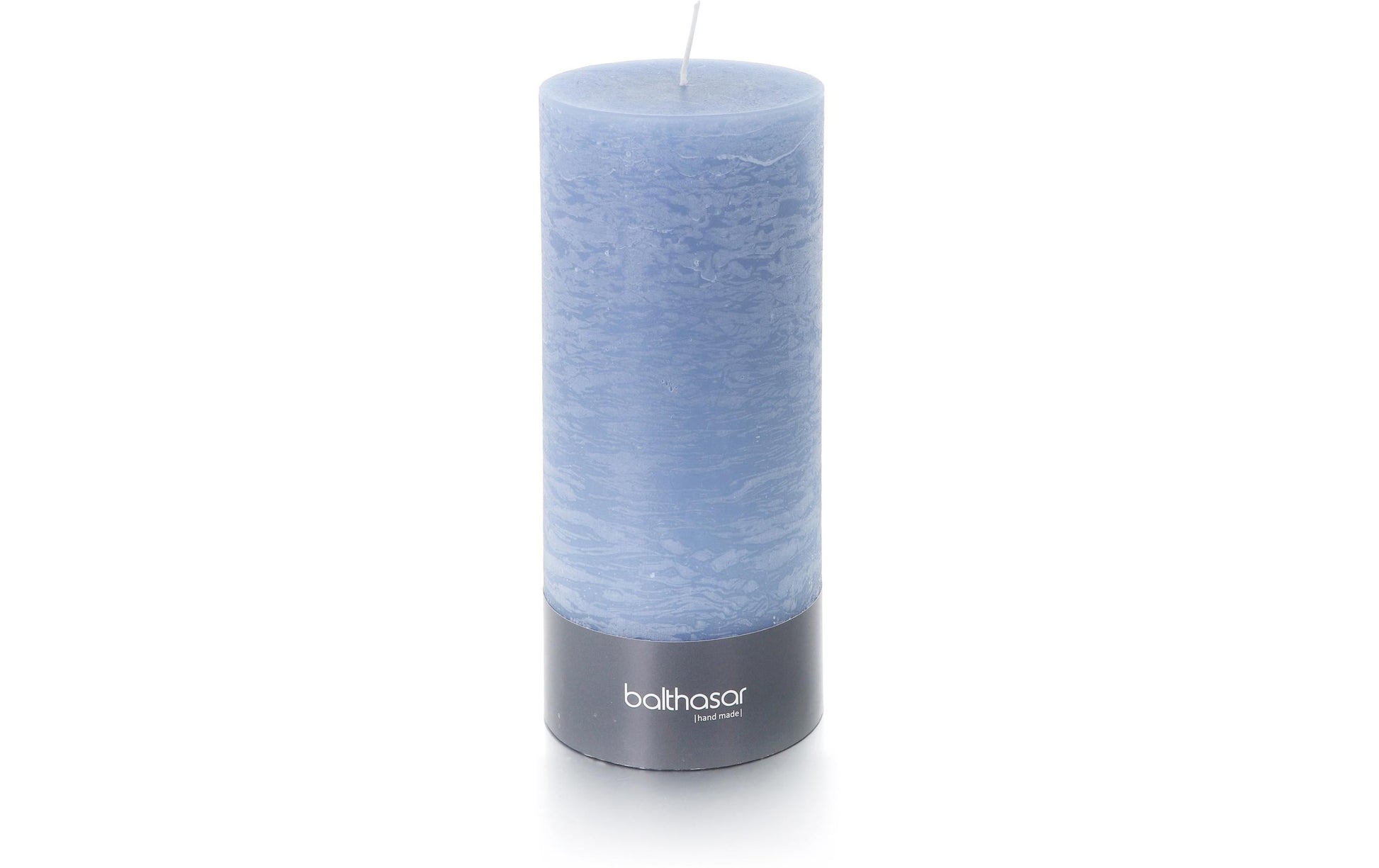 Balthasar Rustico Zylinderkerze – Ø 9 × 20 cm – Paraffin, Jeansblau – 120 h