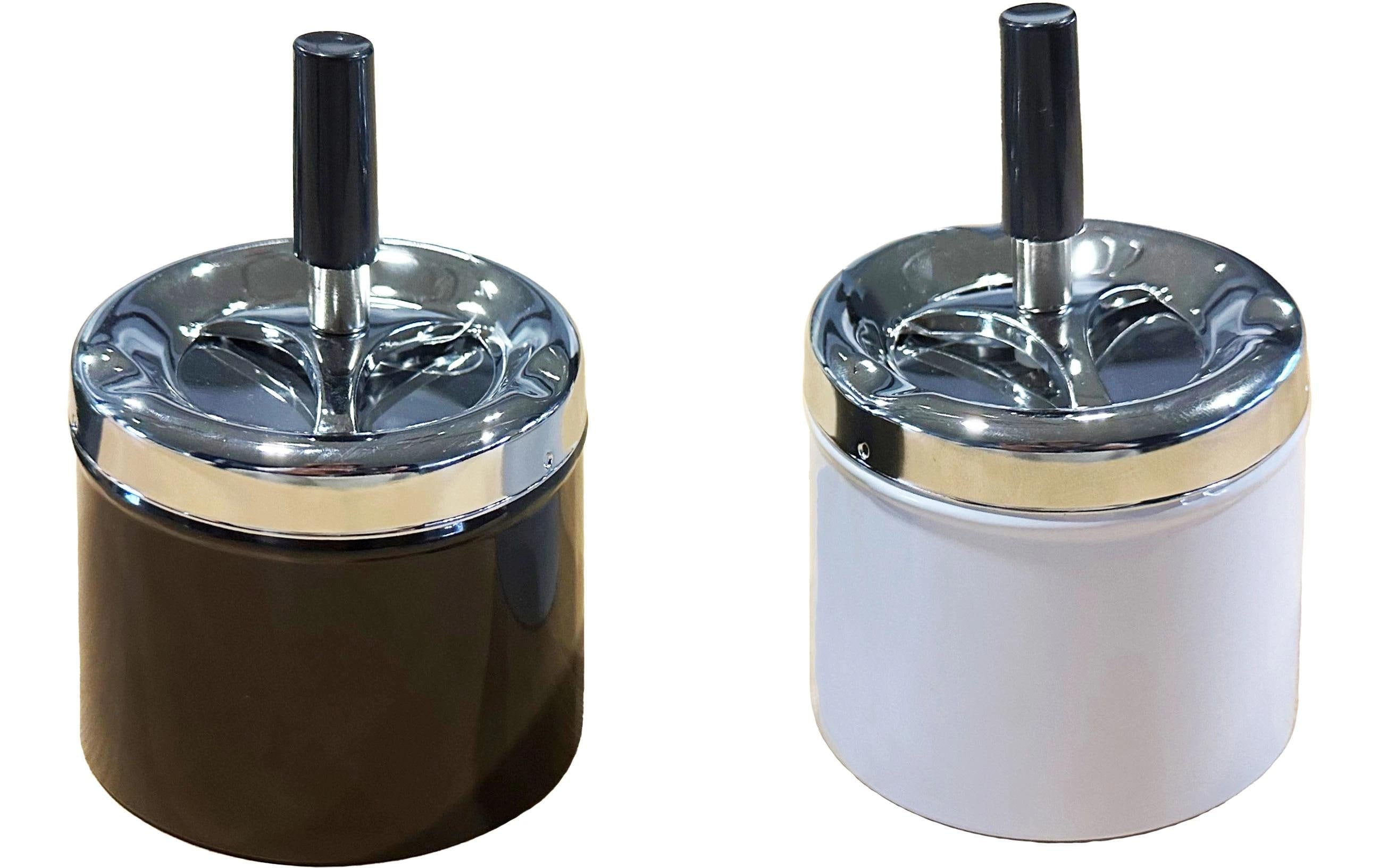 dameco Aschenbecher – Ø 9 × 12 cm – Metall, mehrfarbig – 2-teilig