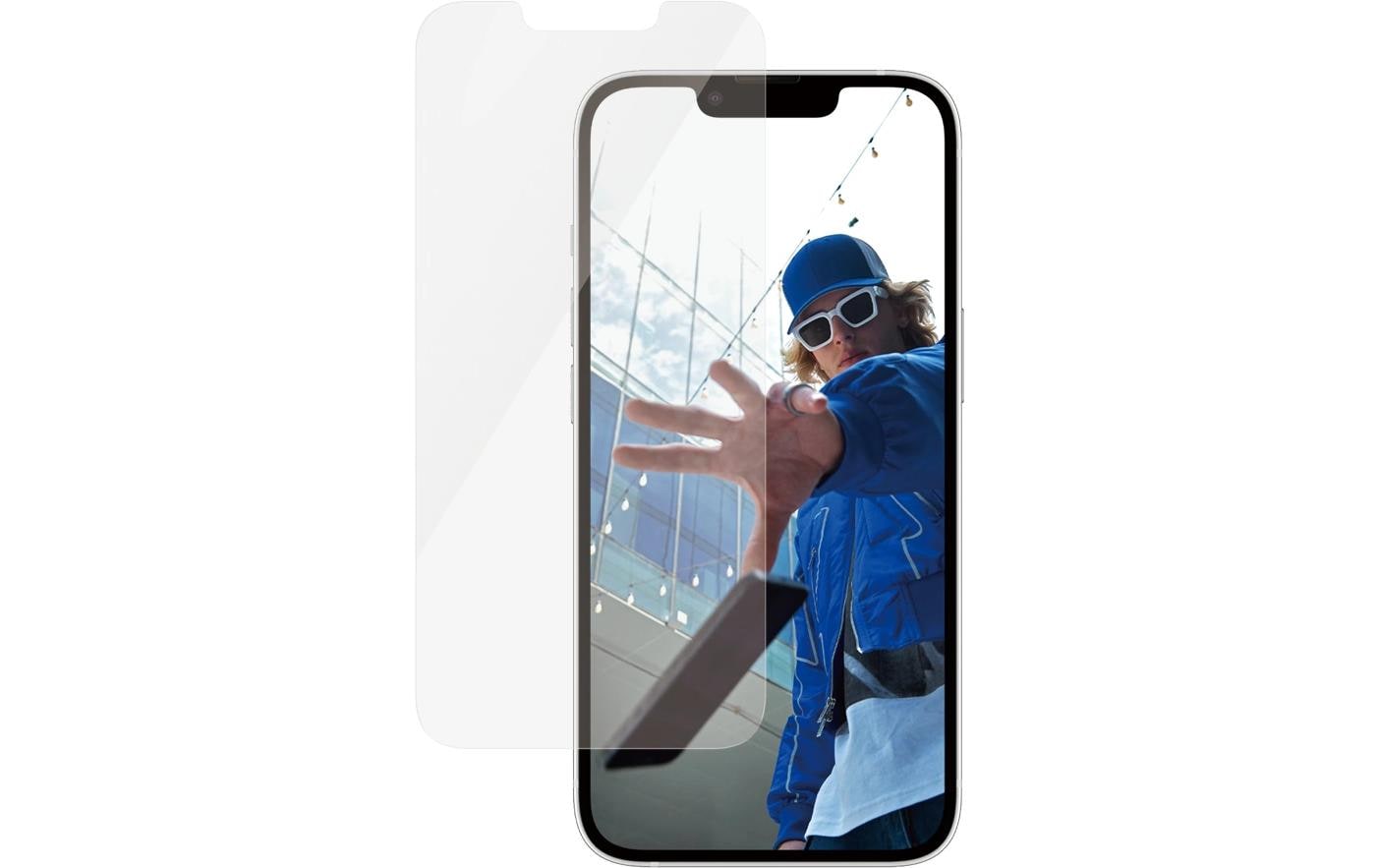 PanzerGlass Displayschutz (Panzerglas), Case Friendly – für iPhone 16e/13/13 Pro und andere – mit Applikator