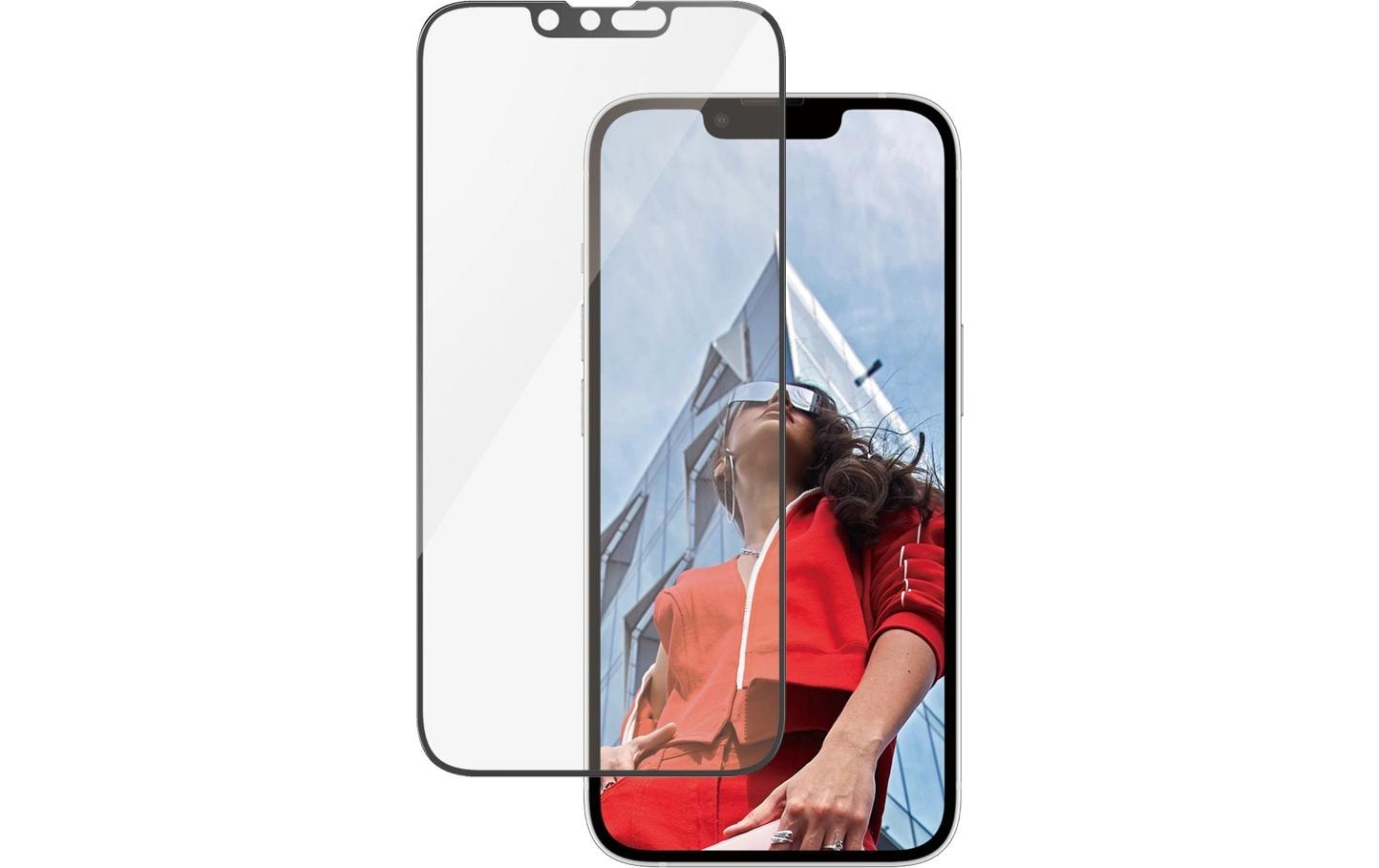 PanzerGlass Displayschutz (Panzerglas), Ultra-Wide Fit – für iPhone 13/13 Pro/14 u. a. – mit Applikator