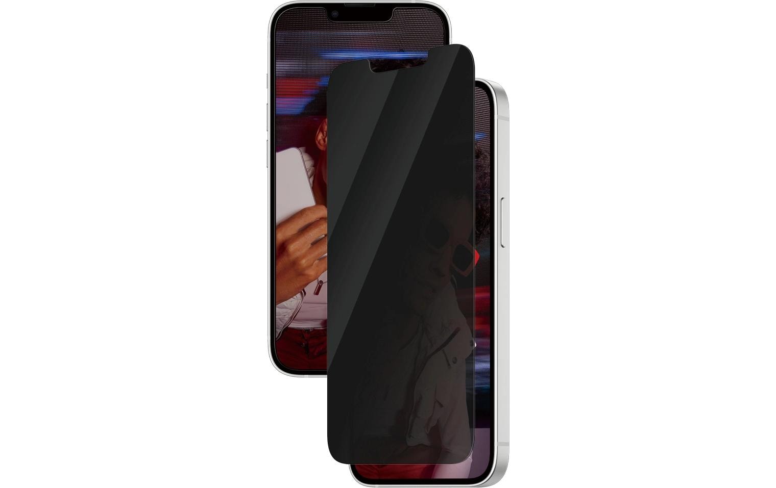 PanzerGlass SAFE. – Privacy-Filter (Panzerglas), Ultra-Wide Fit – für iPhone 13/13 Pro/14 und andere – mit Applikator