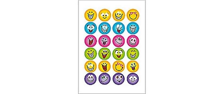 HERMA Schmucketiketten Smileys – 24 Stück – permanent – mehrfarbig