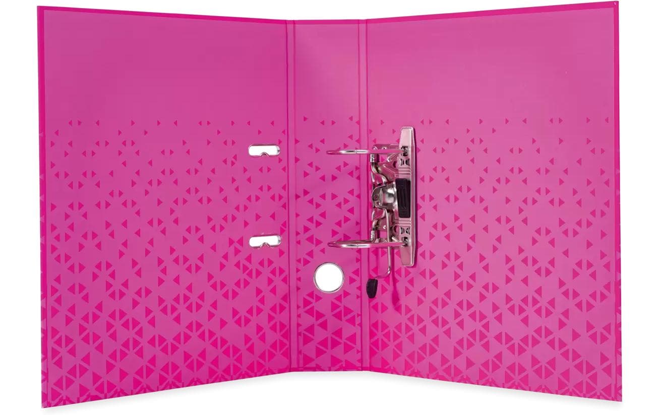 HERMA Ordner – A4 hoch – 2-Ring Hebelmechanik, Rücken 70 mm – pink, Karton, mit Niederhalter