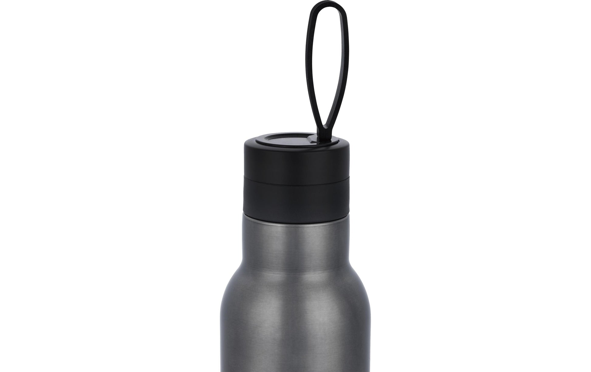 Bialetti Isolierflasche 750 ml – doppelwandig 12 h heiss/24 h kalt, Innen Porzellan, Grau