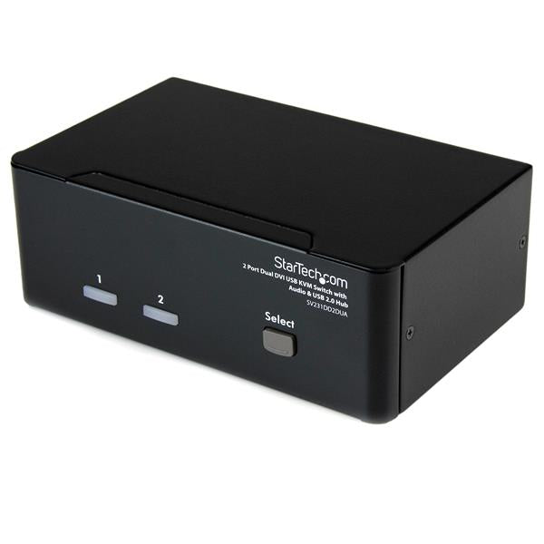 StarTech.com 2-Port DVI-I KVM-Switch – 2048 × 1536, USB 2.0-Hub, Audio