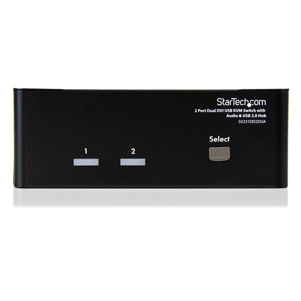 StarTech.com 2-Port DVI-I KVM-Switch – 2048 × 1536, USB 2.0-Hub, Audio