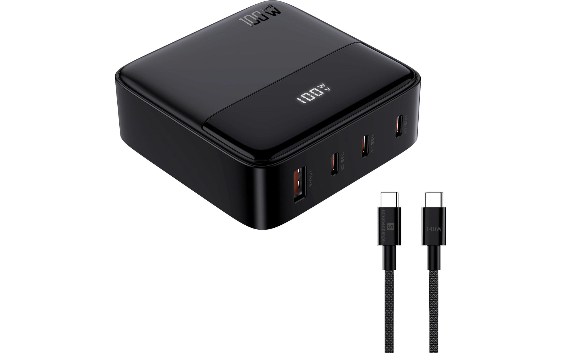 M. Schönenberger Schönenberger Desktop Ladegerät – 100 W, 2× USB-C, PD, GaN