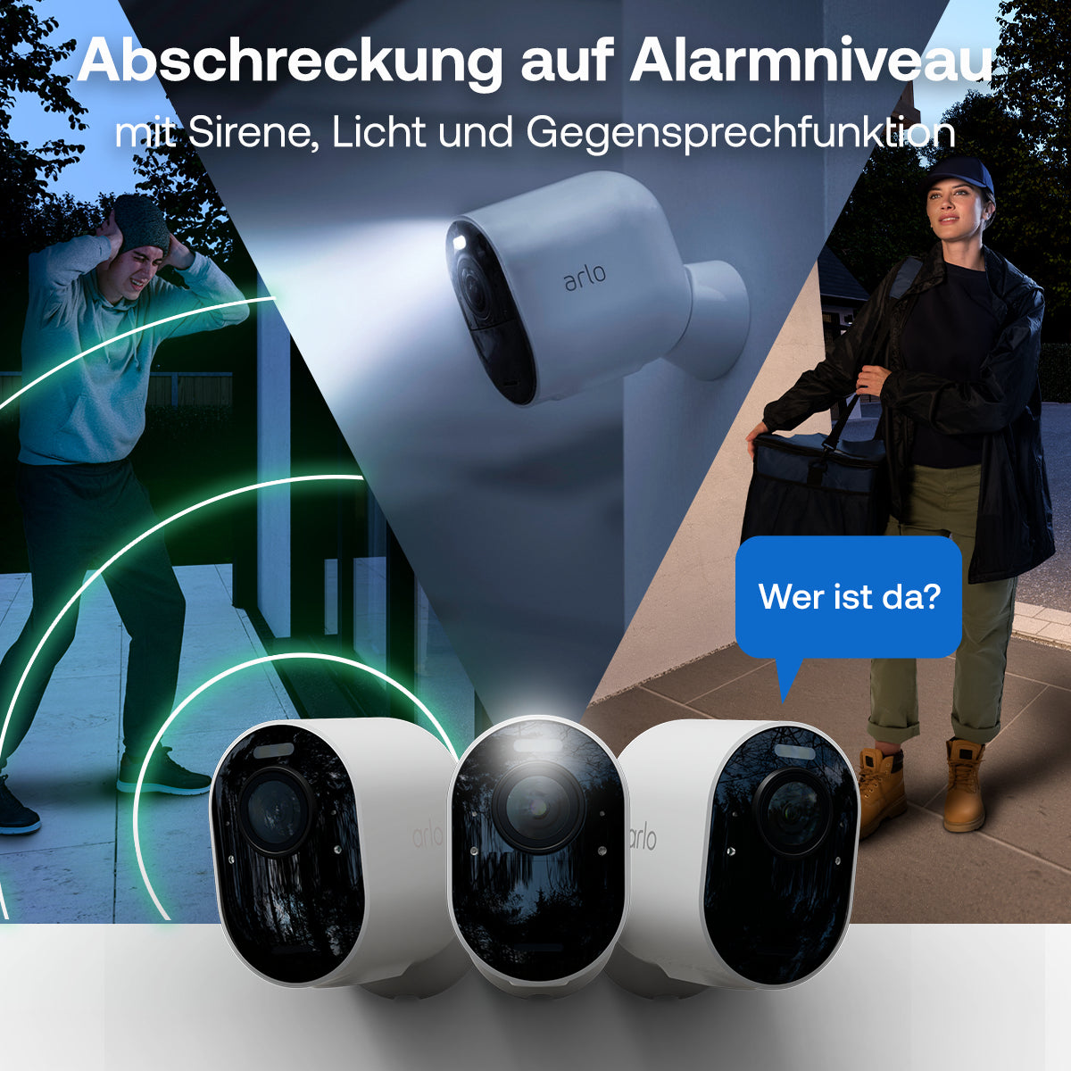 Arlo Gen5 Überwachungskamera – kabellos, 3er-Set
