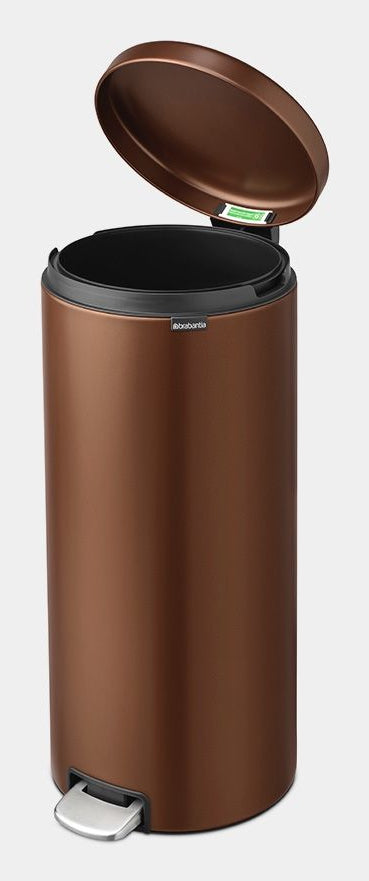 Brabantia NewIcon Treteimer – 30 l – Edelstahl, rund – Bronze – Soft-Close