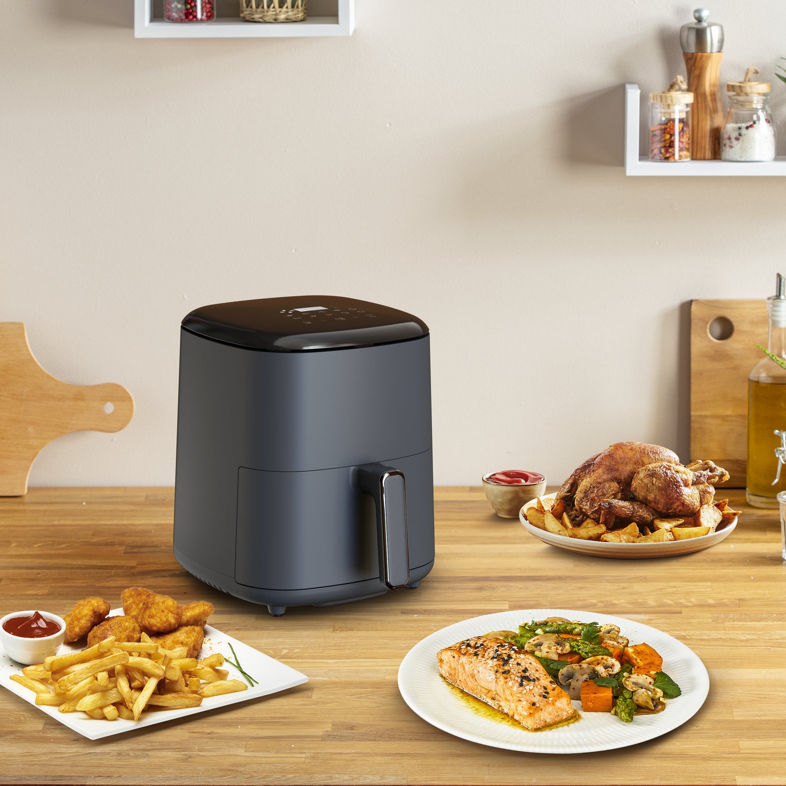 Tefal Heissluftfritteuse Easy Fry Max – 5 l, 1500 W – grau
