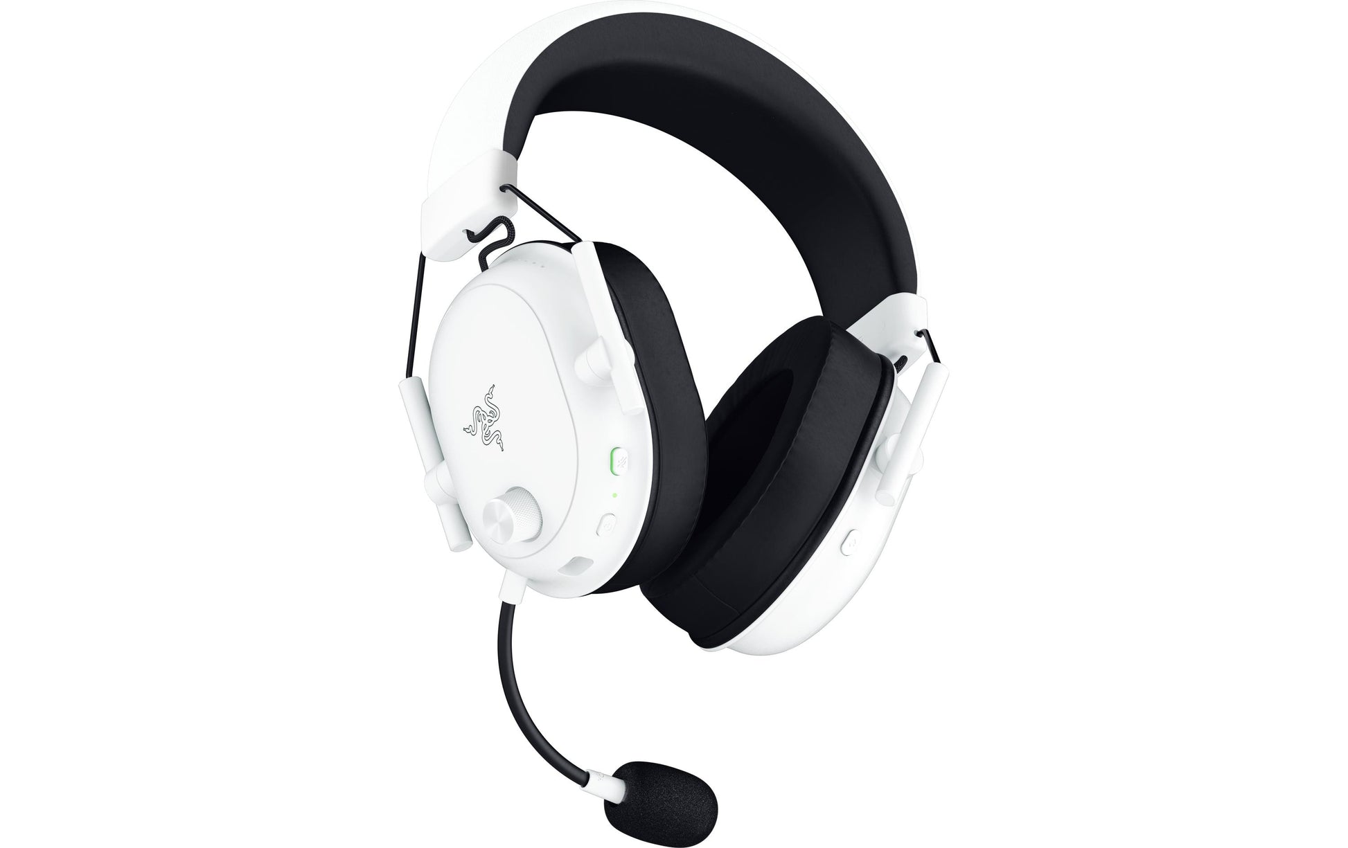 Razer BlackShark V2 HyperSpeed Gaming-Headset – Over-Ear, Stereo, Kabel + BT, mit USB-C-Dongle, Weiss, BT 5.2
