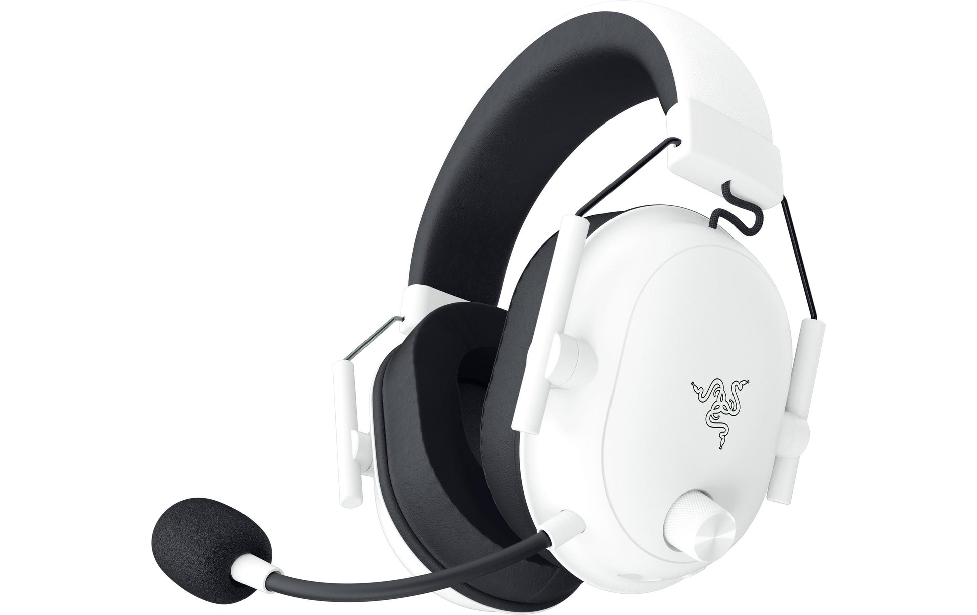 Razer BlackShark V2 HyperSpeed Gaming-Headset – Over-Ear, Stereo, Kabel + BT, mit USB-C-Dongle, Weiss, BT 5.2