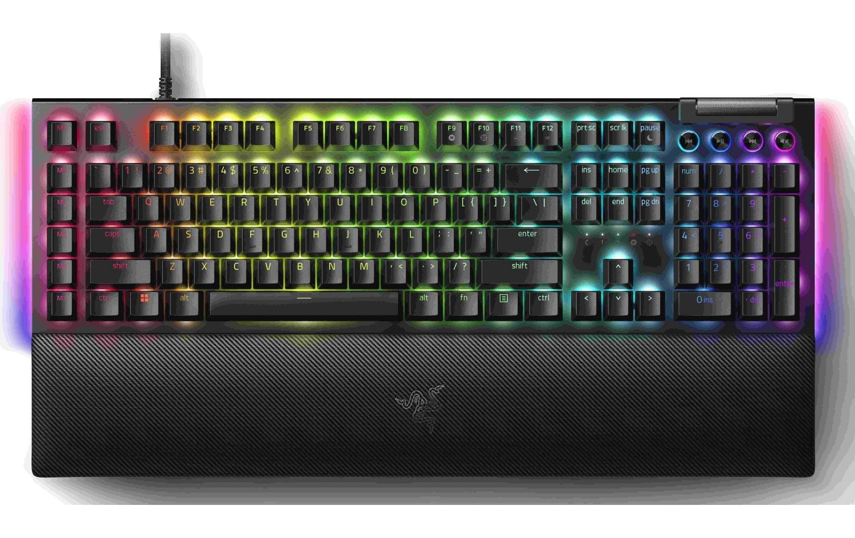 Razer BlackWidow V4 – Tastatur, kabelgebunden (USB-A), CH-Layout (DE-CH), Fullsize (mit Ziffernblock)