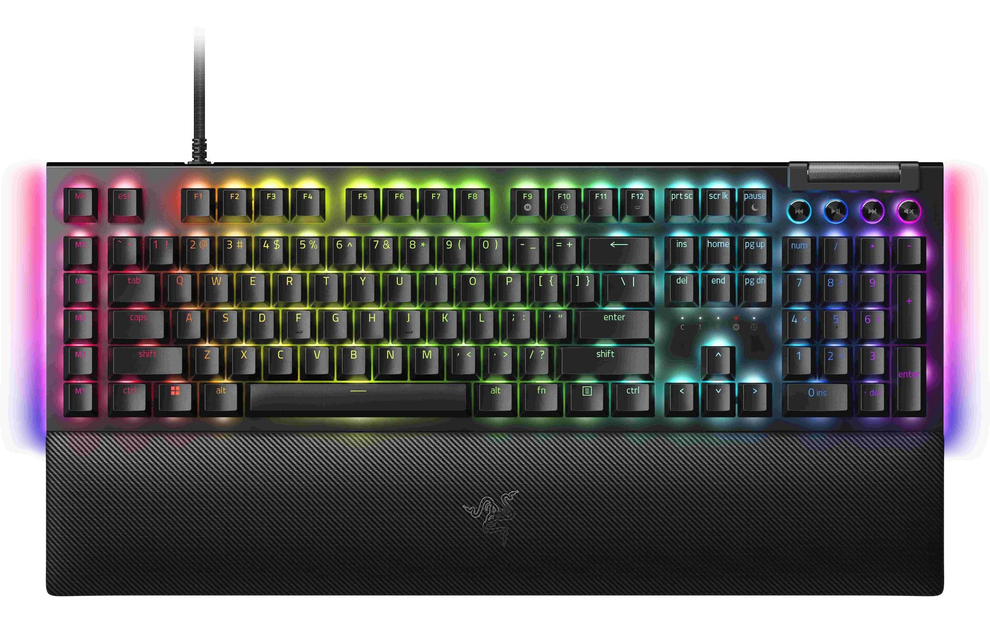 Razer BlackWidow V4 – Tastatur, kabelgebunden (USB-A), CH-Layout (DE-CH), Fullsize (mit Ziffernblock)