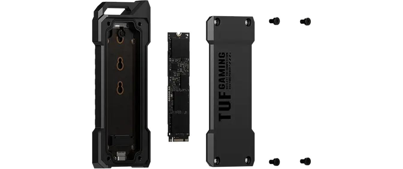 ASUS TUF Gam A1 (ESD-T1A) – 1-Bay SSD-Gehäuse – USB 3.2 Gen 2 Type-C, 10 Gbit/s, für M.2 (PCIe/SATA)
