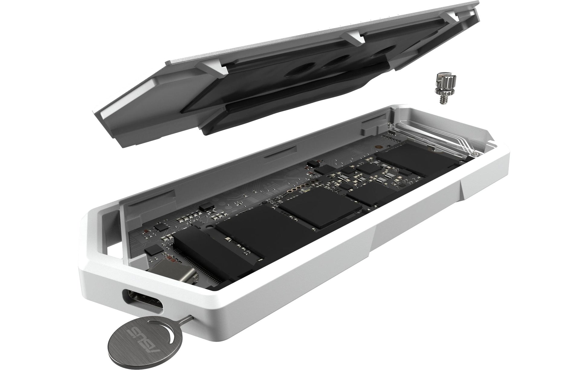 ASUS ROG STRIX ARION WH – 1-Schacht SSD-Gehäuse – für M.2 (PCIe/NVMe)