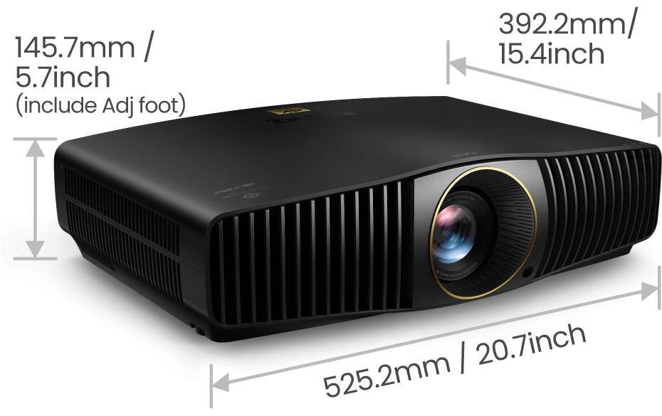 BenQ W5800, Laser-DLP-Projektor – Ultra HD 4K, 2600 ANSI-Lumen, 16:9