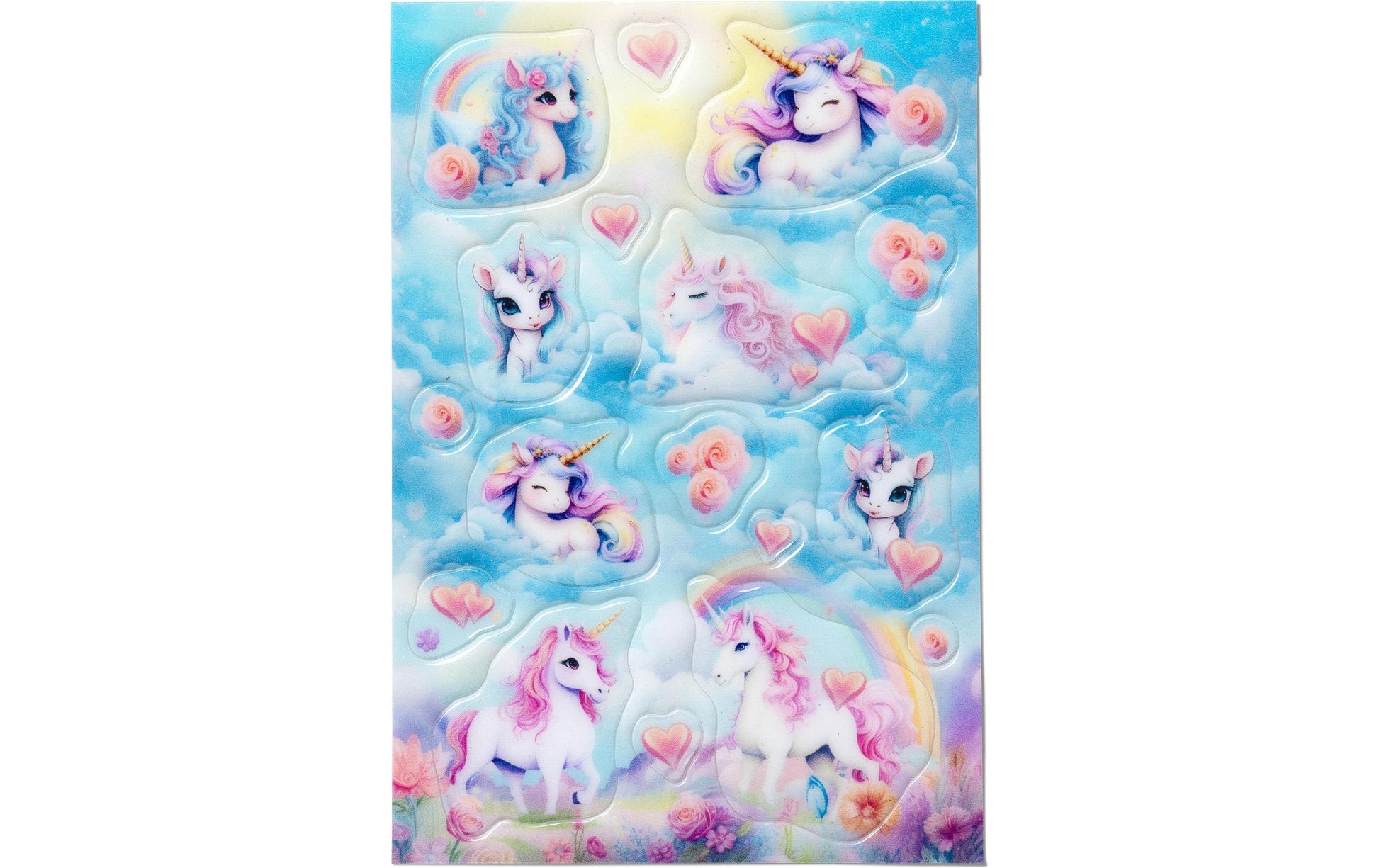 HERMA Schmucketiketten – Happy Unicorns – 17 Stück – permanent – mehrfarbig