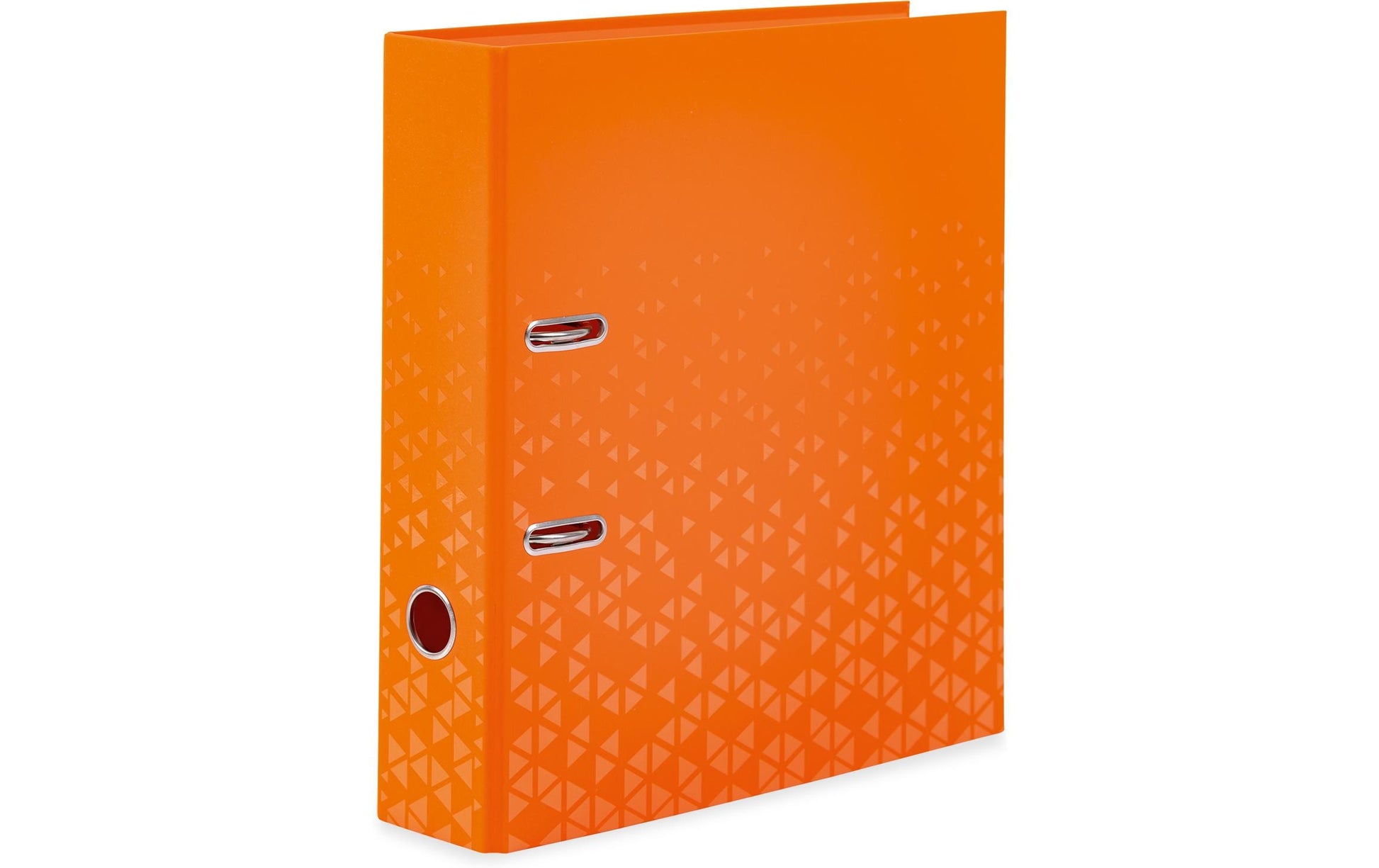 HERMA Ordner – A4 hoch – 2-Ring Hebelmechanik, Rücken 70 mm – orange, mit Niederhalter, mit Griffloch
