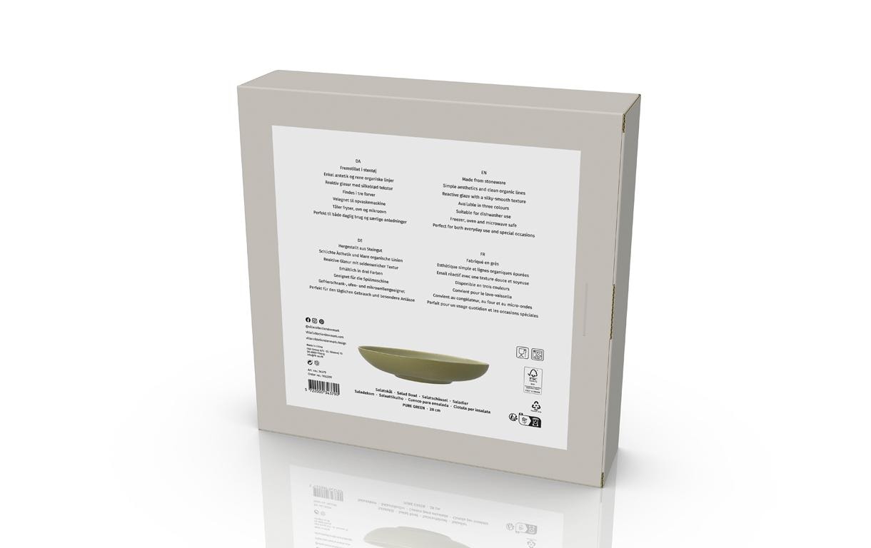 Villa Collection Salatschüssel Shoku – Ø 28 cm, H 6,0 cm, Steinzeug, Grün, spülmaschinenfest
