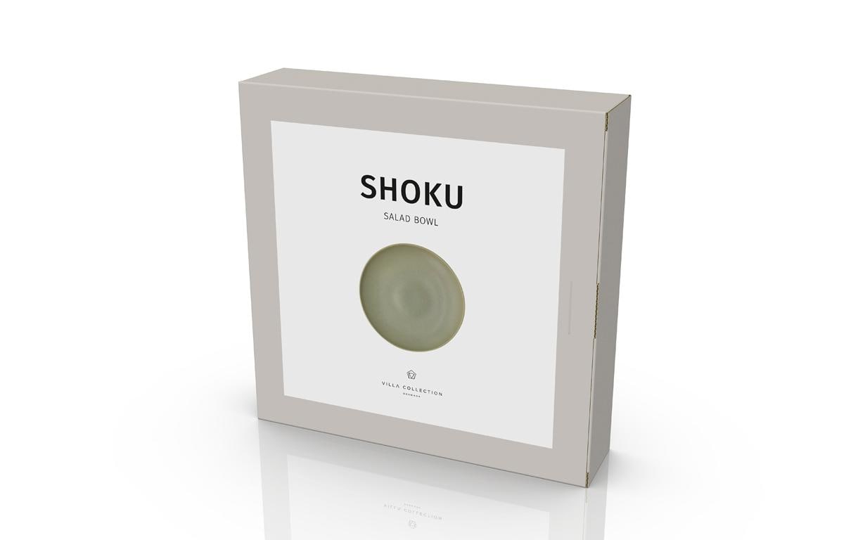 Villa Collection Salatschüssel Shoku – Ø 28 cm, H 6,0 cm, Steinzeug, Grün, spülmaschinenfest