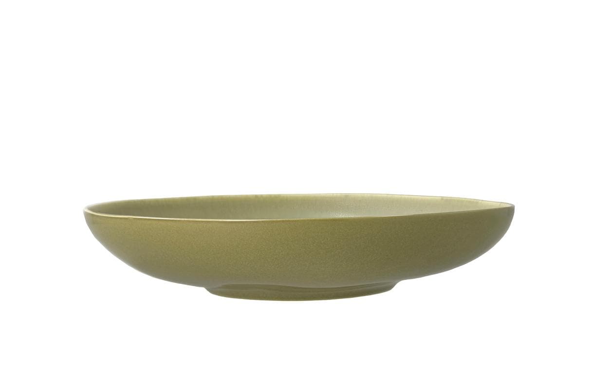 Villa Collection Salatschüssel Shoku – Ø 28 cm, H 6,0 cm, Steinzeug, Grün, spülmaschinenfest