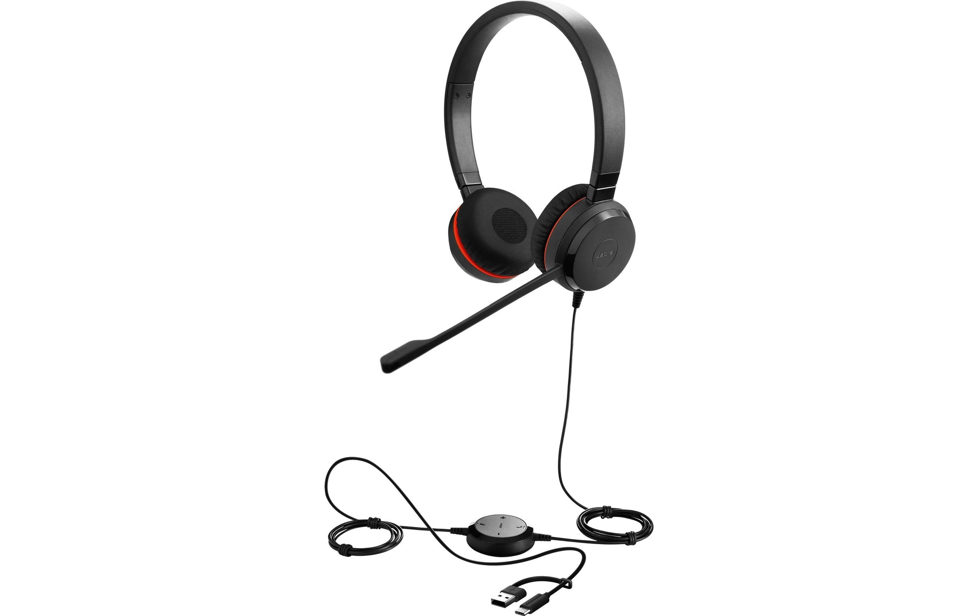 Jabra EVOLVE 30 II STEREO – Duo Headset – USB‑C/USB‑A, mit Adapter