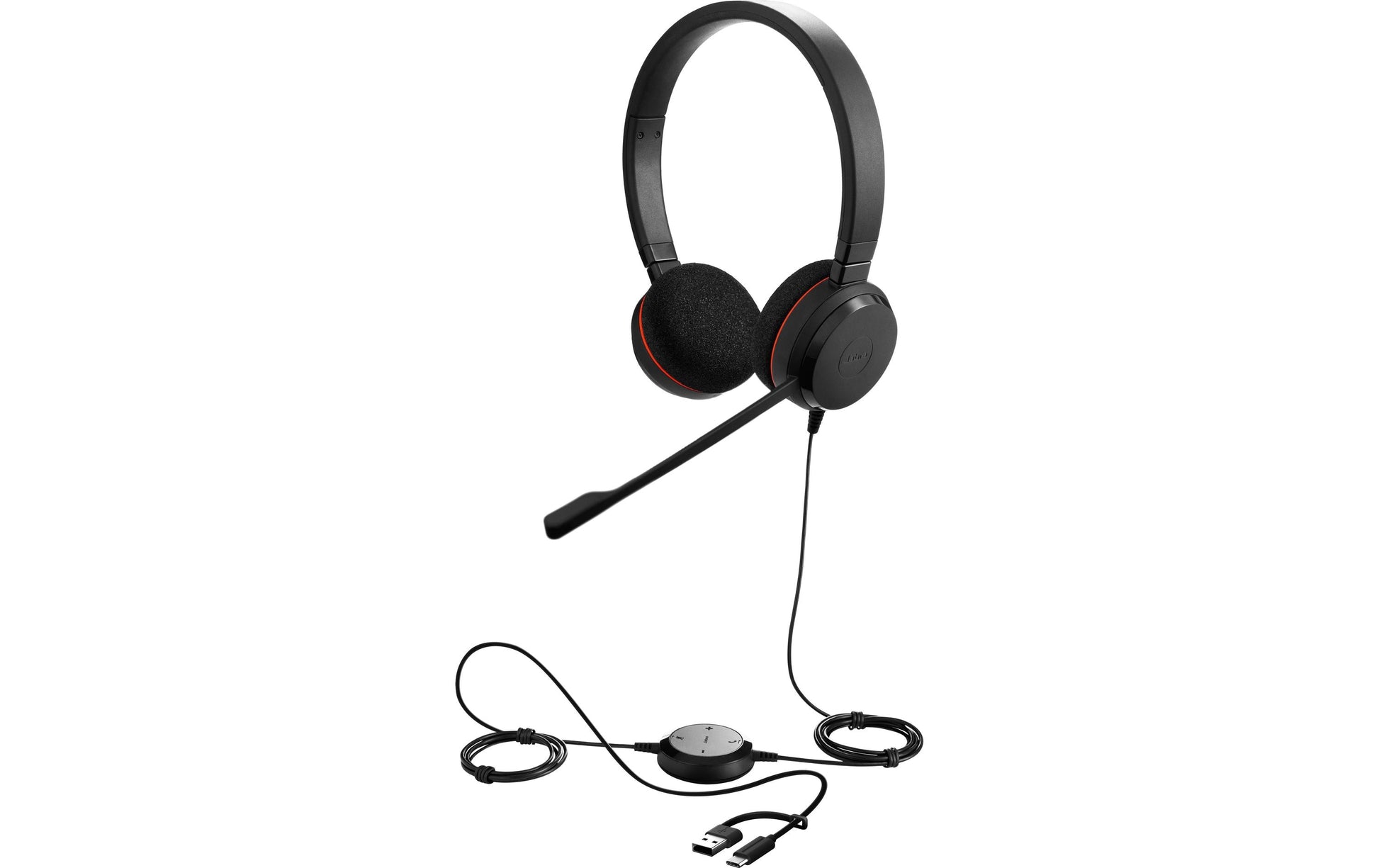 Jabra EVOLVE 20 Stereo – Duo Headset – USB‑C/USB‑A – für Microsoft Teams
