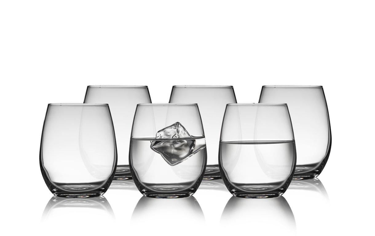 Lyngby Glas Juvel Trinkglas – 6er Set, 390 ml, H 10,0 cm, Glas, Transparent, spülmaschinenfest
