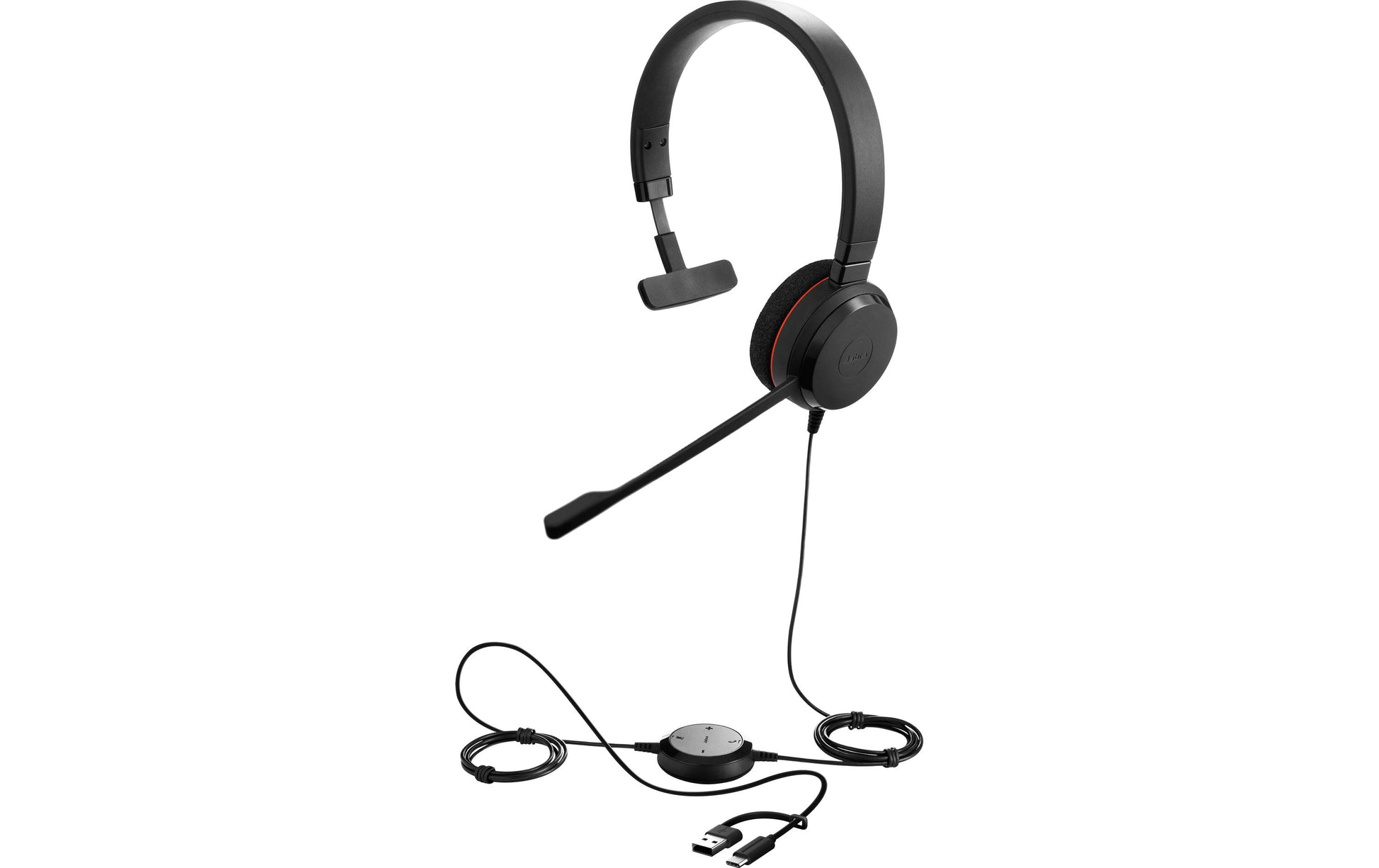 Jabra Evolve 20 Mono Headset – USB‑C/USB‑A – für Microsoft Teams