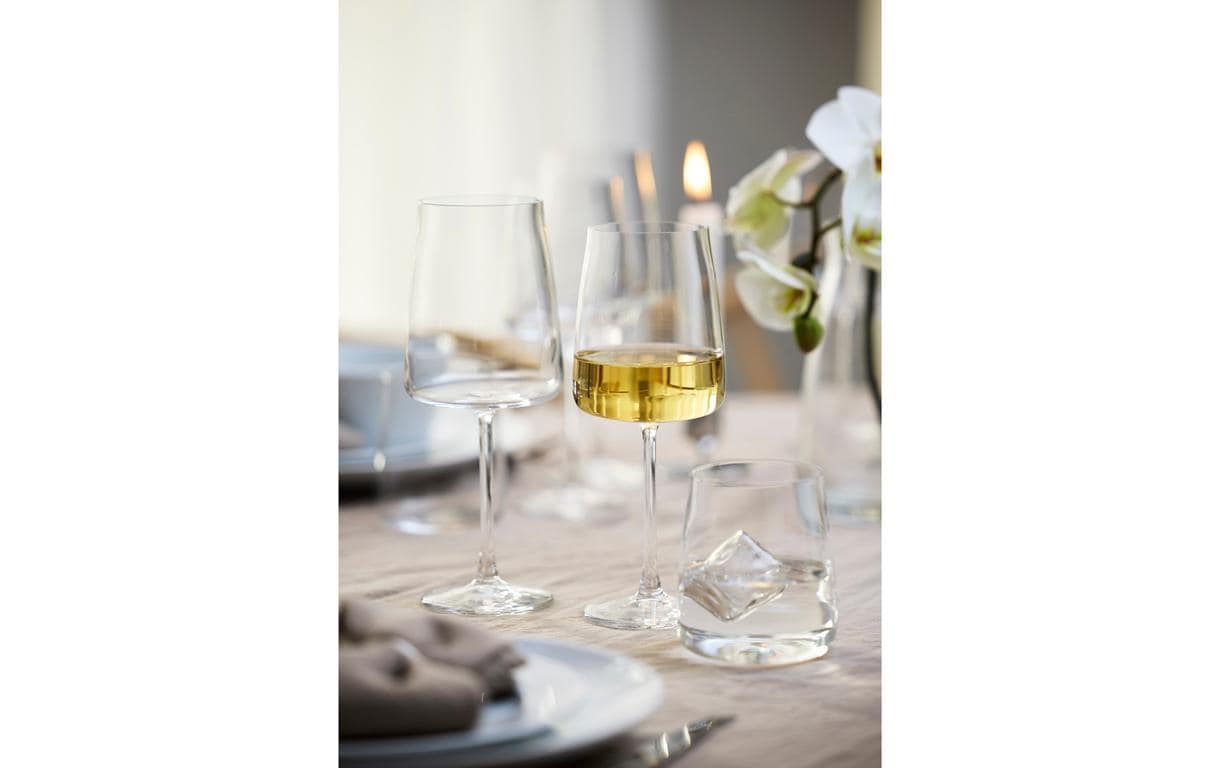 Lyngby Glas Lyngby Trinkglas Zero – 6er Set, 420 ml, Ø 8,4 cm, Kristallglas, Transparent, spülmaschinenfest